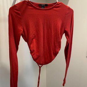 Red/Orange Blackless Crop Top